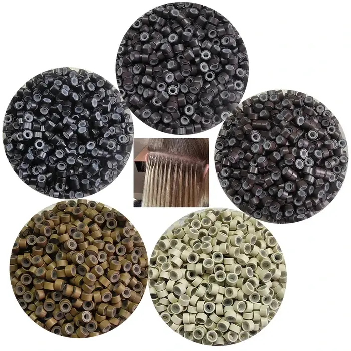 Extensions de cheveux Micro anneaux 5*3*3mm 100 pièces