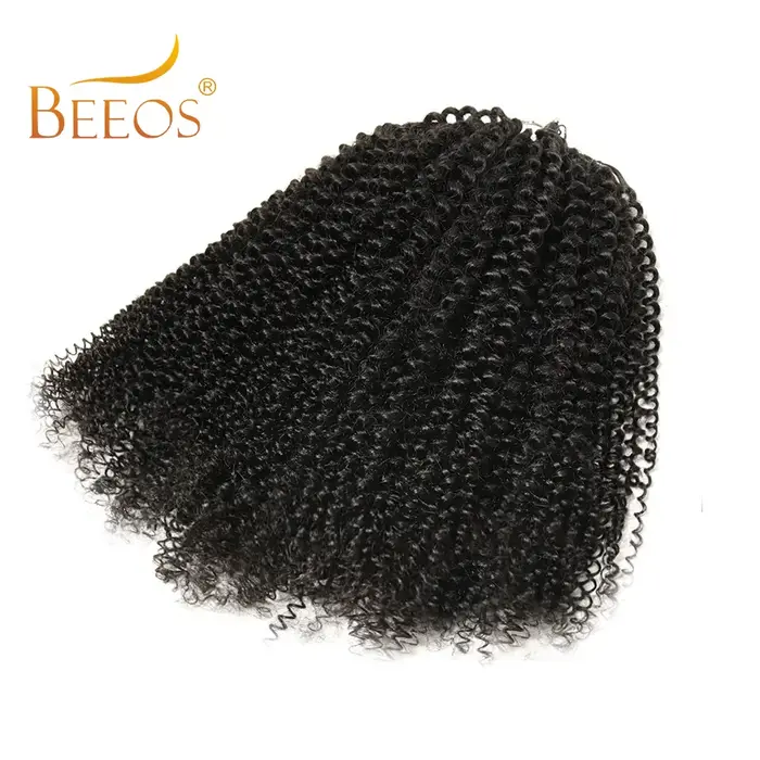 Extensions de cheveux humains crépus bouclés au Crochet perruques bouclées sans nœuds paquets