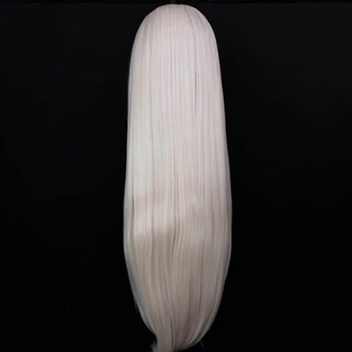 Perruque Lace Front Wig synthétique ondulée naturelle Blonde platine, cheveux synthétiques longs ond