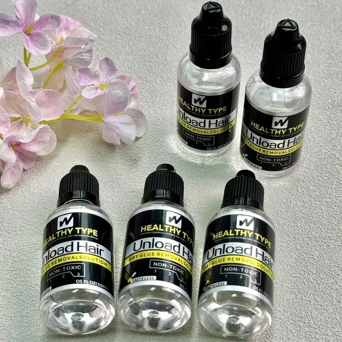 Liquide décapant de colle sèche pour extensions capillaires