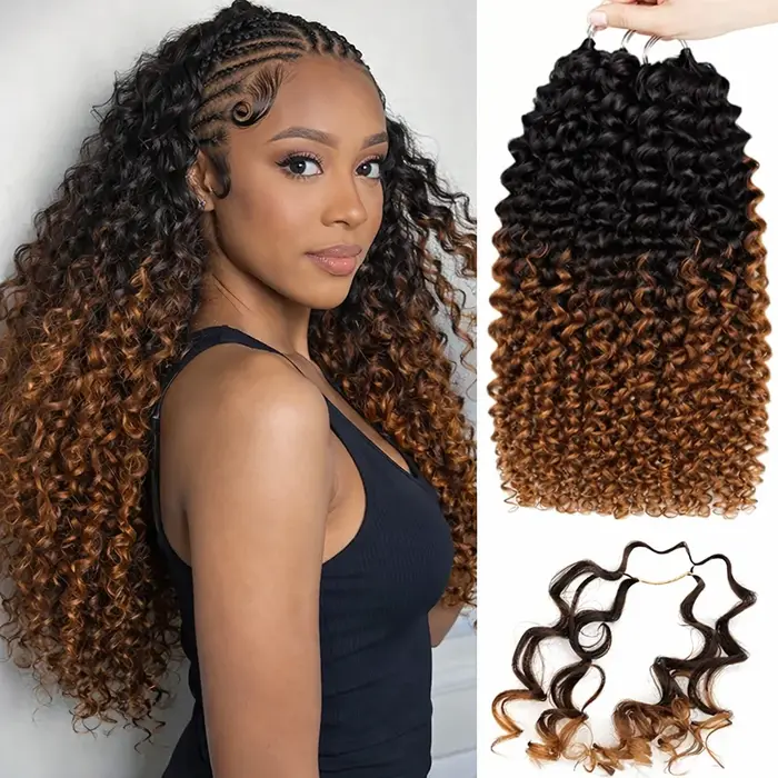 Extensions de cheveux humains bouclés pré-séparées pour crochet, sans nœuds, Miracle Knots TB30, che