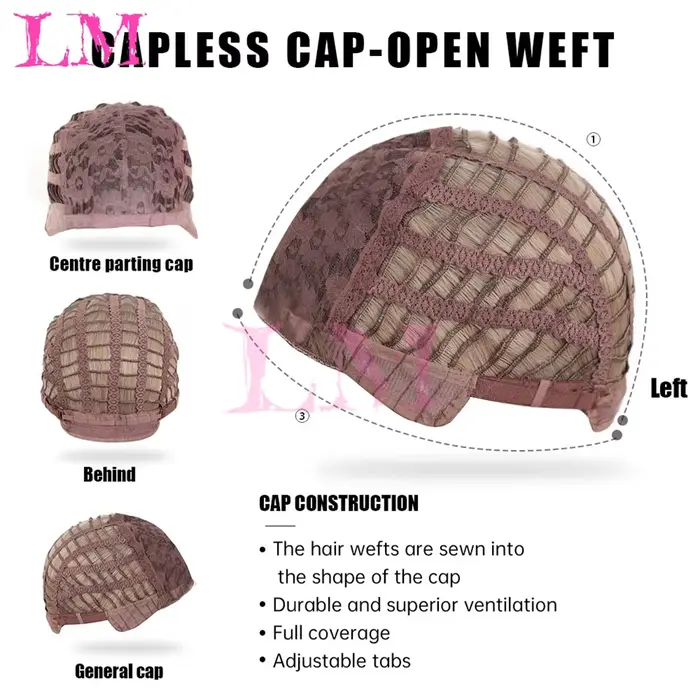 LM-Perruque Lolita Synthétique Longue et Droite avec Frange pour Fille, Mignonne Ombre, Rose, Blonde
