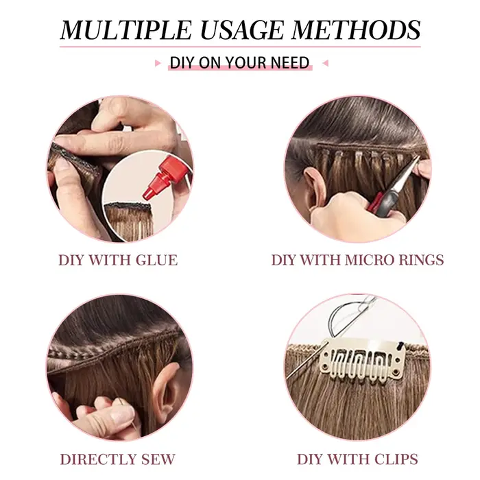 Extensions capillaires synthétiques brunes en Fiber de haute température