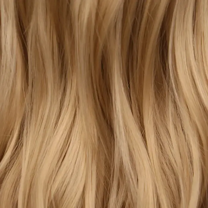 Perruque blonde mixte naturelle longue ondulée pour femme
