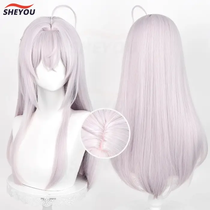 Alya-Perruque Cosplay Synthétique Longue Droite Gris Rose Alisa Mikhailova Kujou, Cheveux de ix, Bon