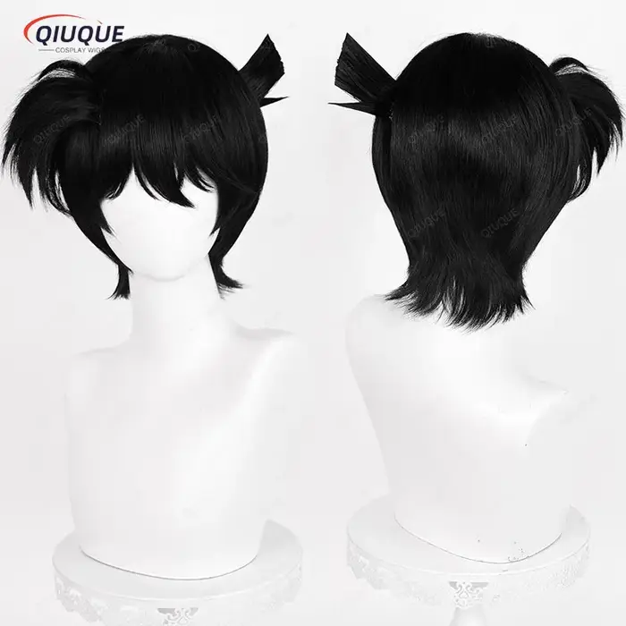 Kudou-Perruque de Cosplay Kendpiercplay noire, Conan Edogawa, Jimmy Kudo, perruques de Cosplay Anime