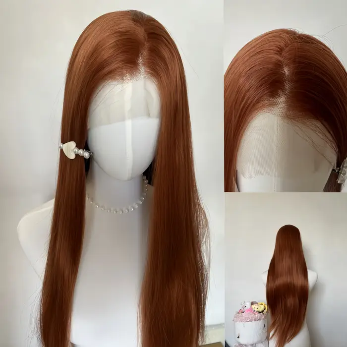 Perruque Lace Front Wig synthétique sans Guleless