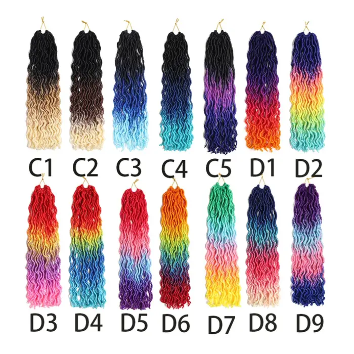Faux Locs Curly Synthetic Crochet Braids