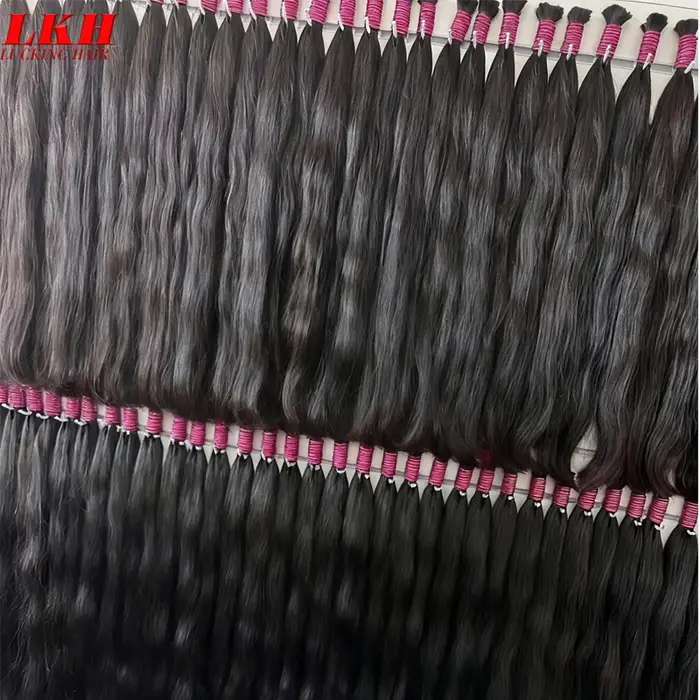 Mega Hair Cabelo Humano paquets de cheveux humains vietnamiens bruts pour tressage 100% non transformés sans trame