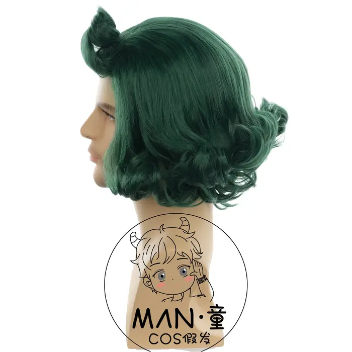 Willy Wonka & the Chocolate Factory Oompa Loompa Cosplay perruque Happy Candy House Halloween vert cheveux bouclés