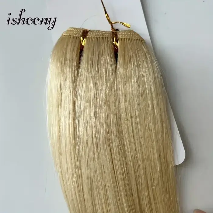 Extensions de cheveux humains blonds méchés