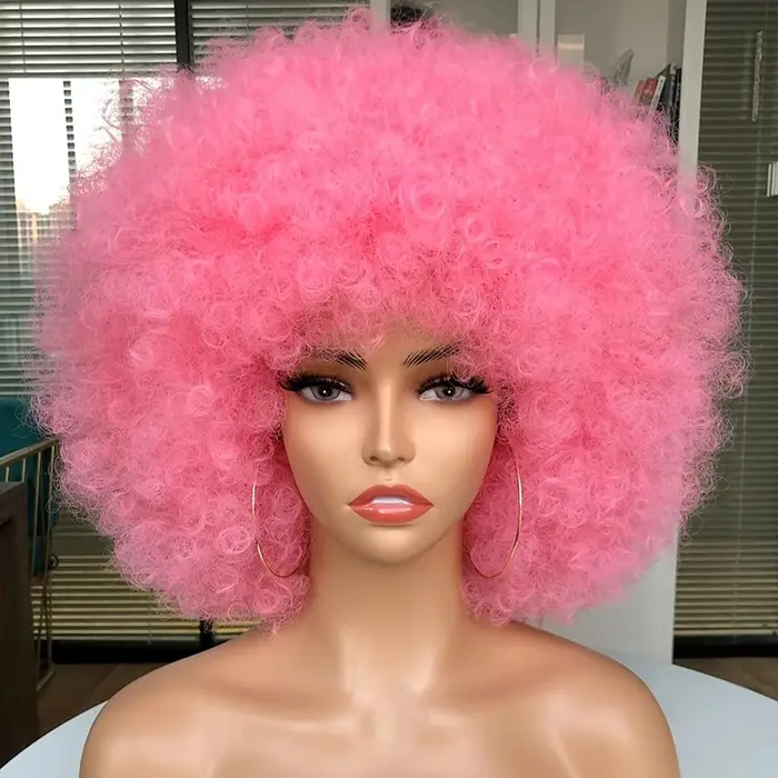 Perruque Afro Punk Rock des années 70 – Boucles synthétiques