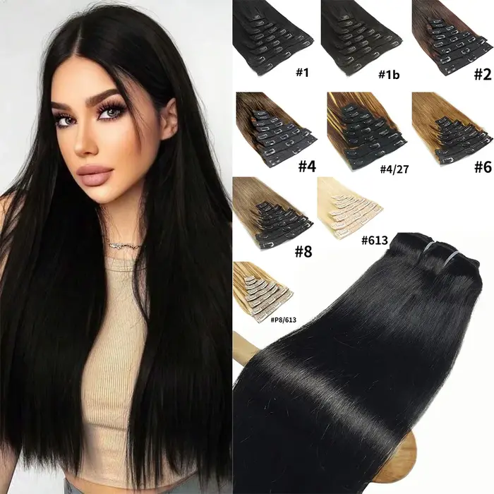Clip dans les Extensions de cheveux vrais