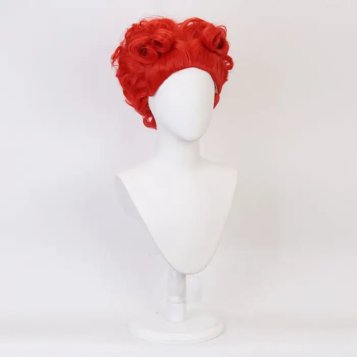 Perruque de Cosplay la reine rouge Alice au pays des merveilles pour femmes