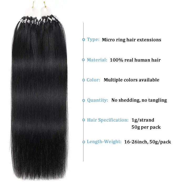 Extensions de cheveux humains droits pour femmes 100g ligne de pêche Extension
