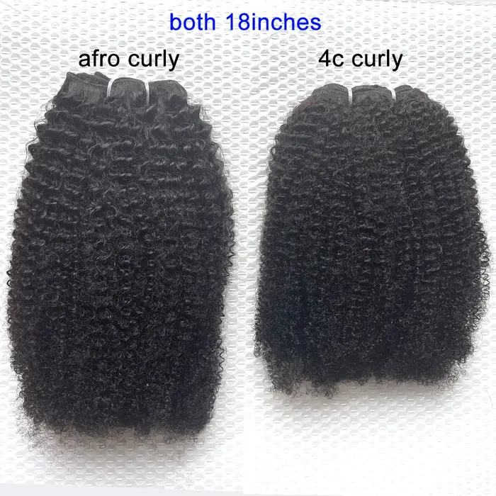 Cheveux vierges crus brésiliens 4B Afro crépus bouclés armure paquets couleur naturelle 4C