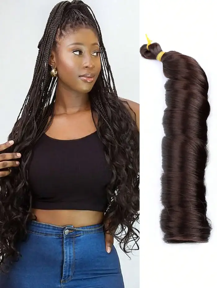 Boucles françaises cheveux Crochet tresses vague lâche spirale