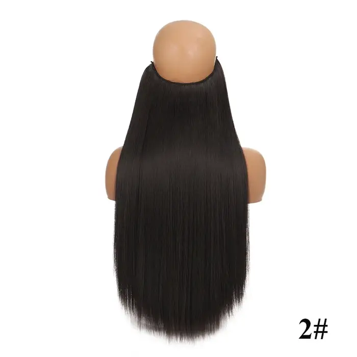 Extension de cheveux de ligne de poisson, longueur de la pièce (40cm, 50cm, 60cm), cheveux raides, c