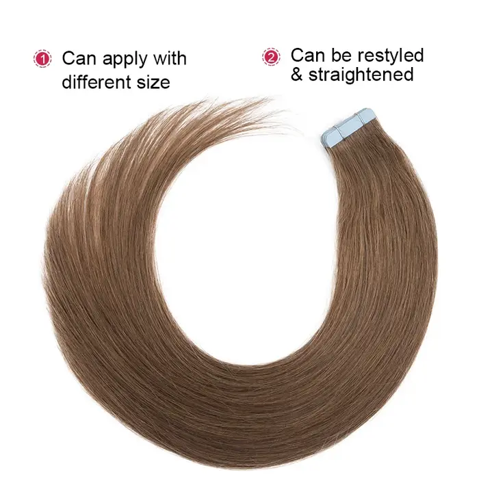 Extensions de cheveux à bandes adhésives