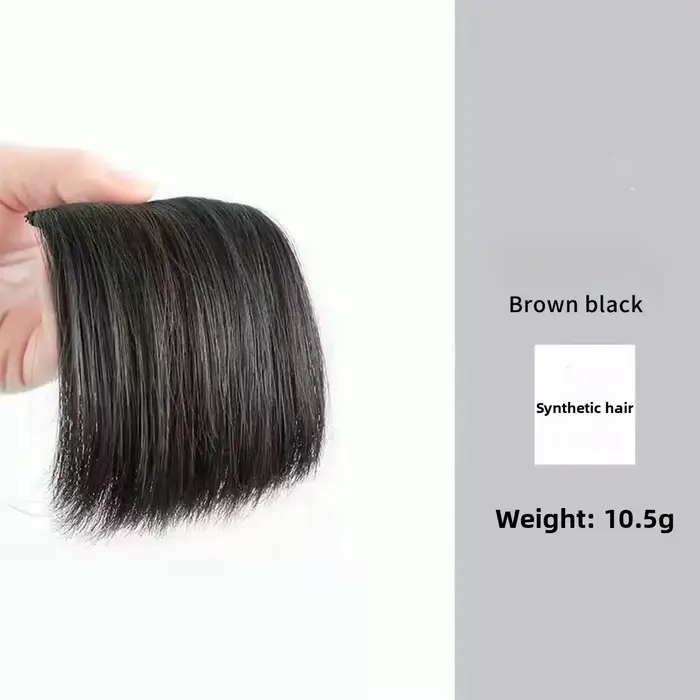Extension capillaire synthétique courte et lisse, doublure Invisible des cheveux, couverture latéral