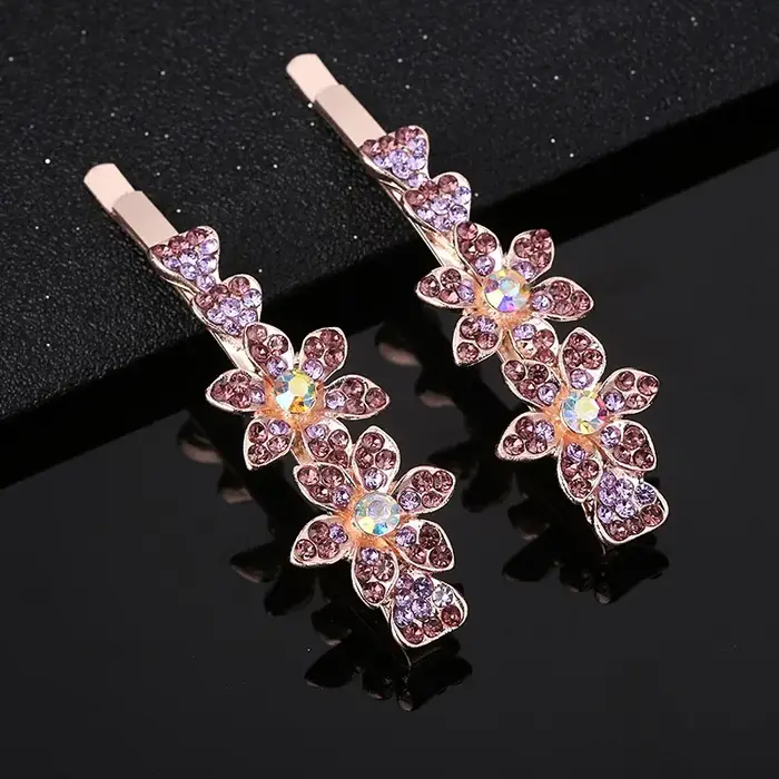 Pince à cheveux en cristal de diamant et accessoires pour cheveux, couvre-chef polyvalent et doux, t