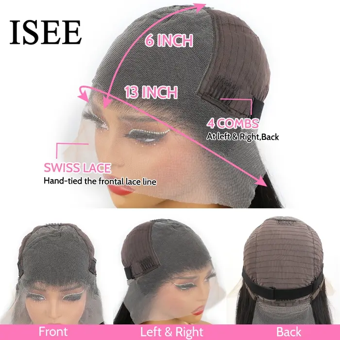 Perruque Full Lace Front Wig naturelle lisse