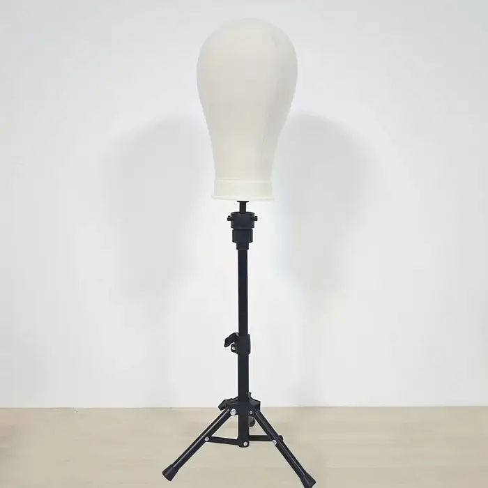 Mannequin de perruque de 22 pouces avec support de présentation et de fabrication