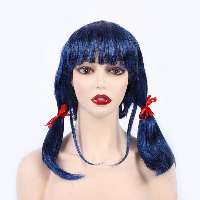 Perruque bleue pour filles