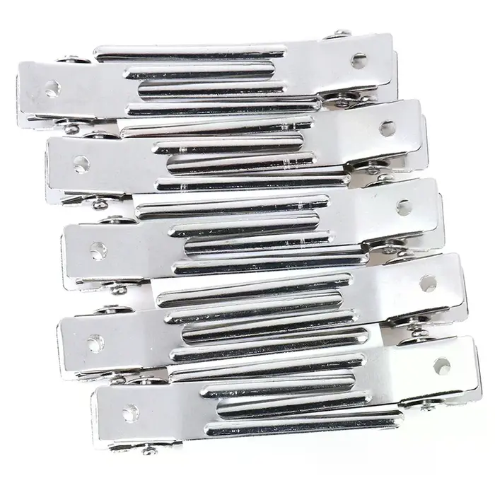 Pince à cheveux professionnelle en aluminium à bec de canard