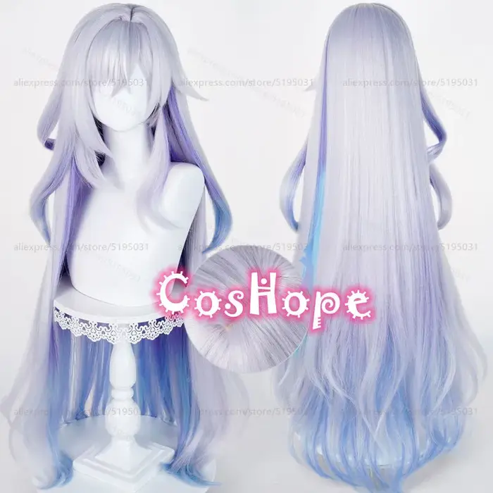 Skirk Cosplay perruque 95 cm longue