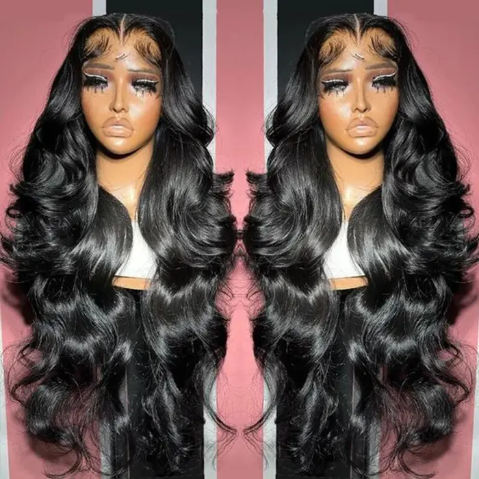 Perruque Lace Front Wig naturelle Body Wave, 13x6, HD, cheveux humains, 13x6