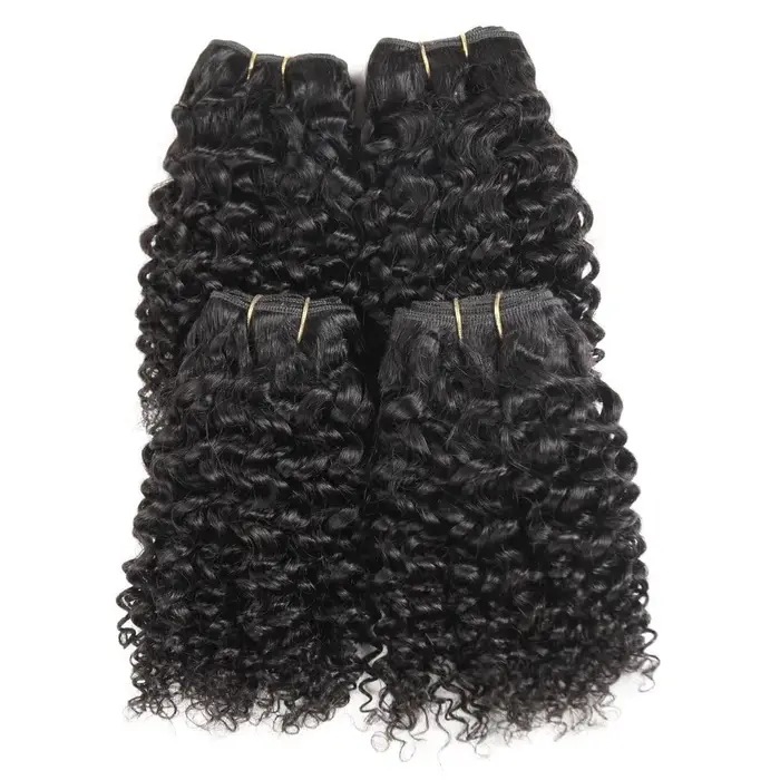 Gros court crépus bouclés cheveux humains paquets brésiliens vierges