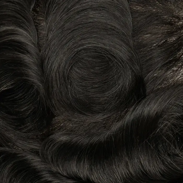 Prothèse capillaire personnalisée, lien Australie 7*10 17 #   40% gris en dessus, 60% gris sur les c