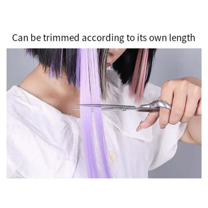 AA20-10PCS arc-en-ciel fille mettre en évidence Extension de cheveux épingle à cheveux longue pince 