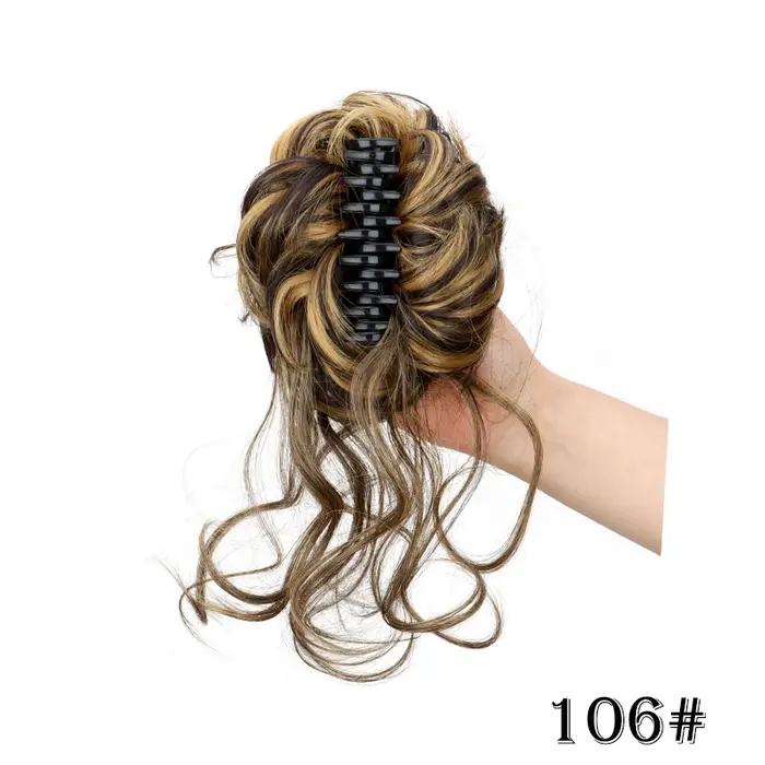 Chignon désordonné synthétique en forme de donut