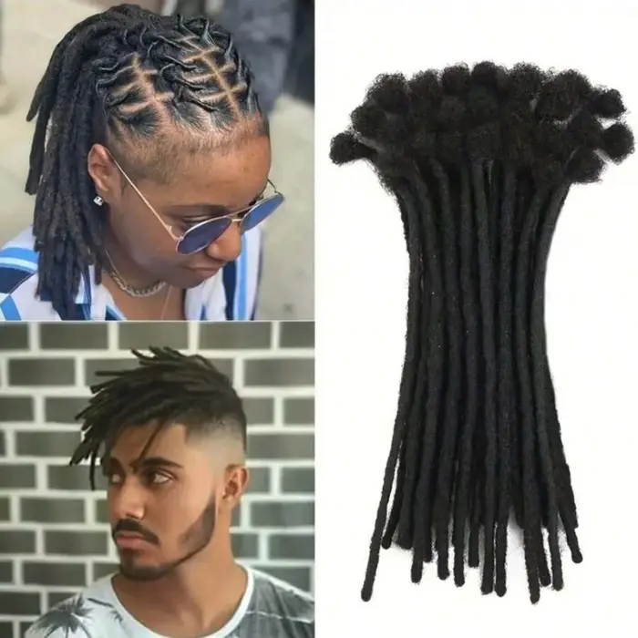 6-12 poucesDreadlocks Extensions synthétiques dreads cheveux Reggae Hip-hop synthétique Afro crépus