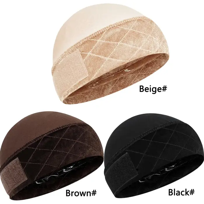 Bonnet de maintien de perruque avec bande en silicone antidérapante