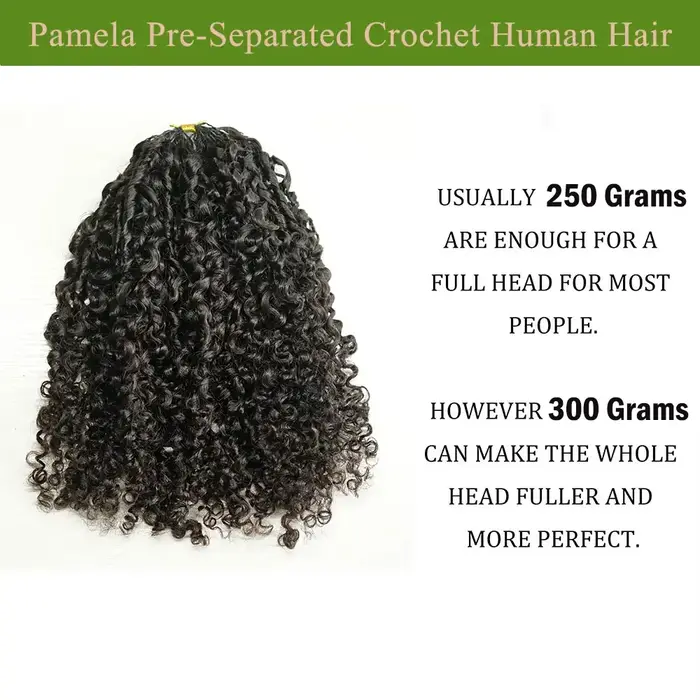 Extensions de cheveux humains au Crochet pré-séparés sans nœuds