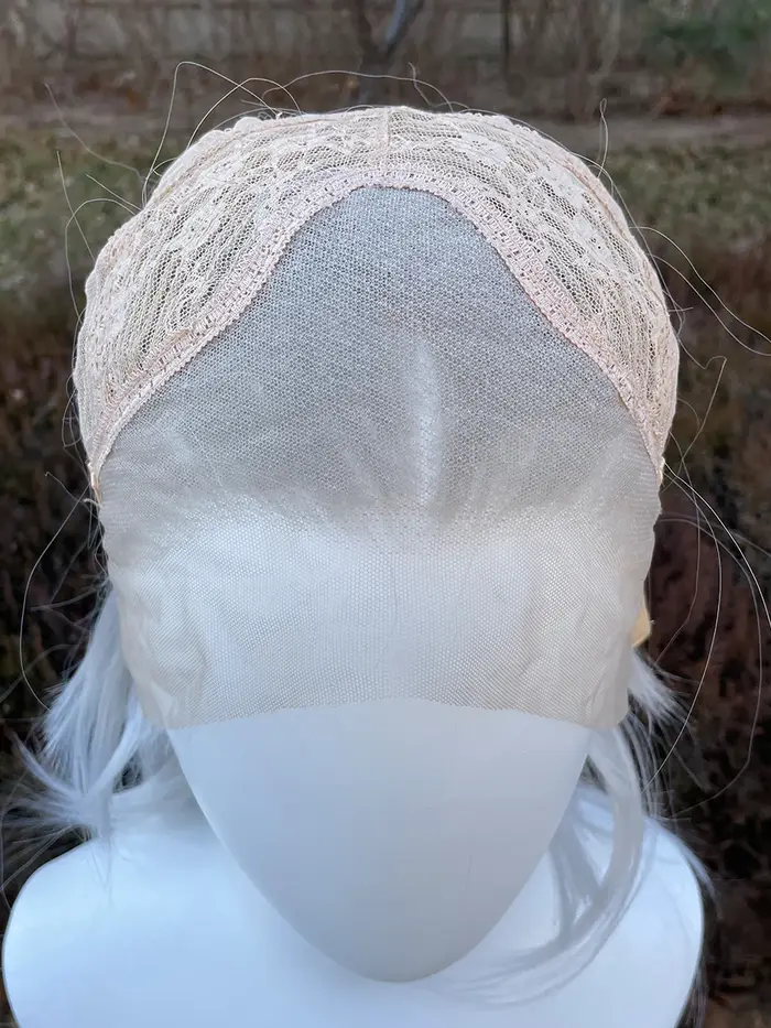 Perruque Lace Front Wig synthétique gris argenté 13x4, perruque de Cosplay synthétique longueur d'ép