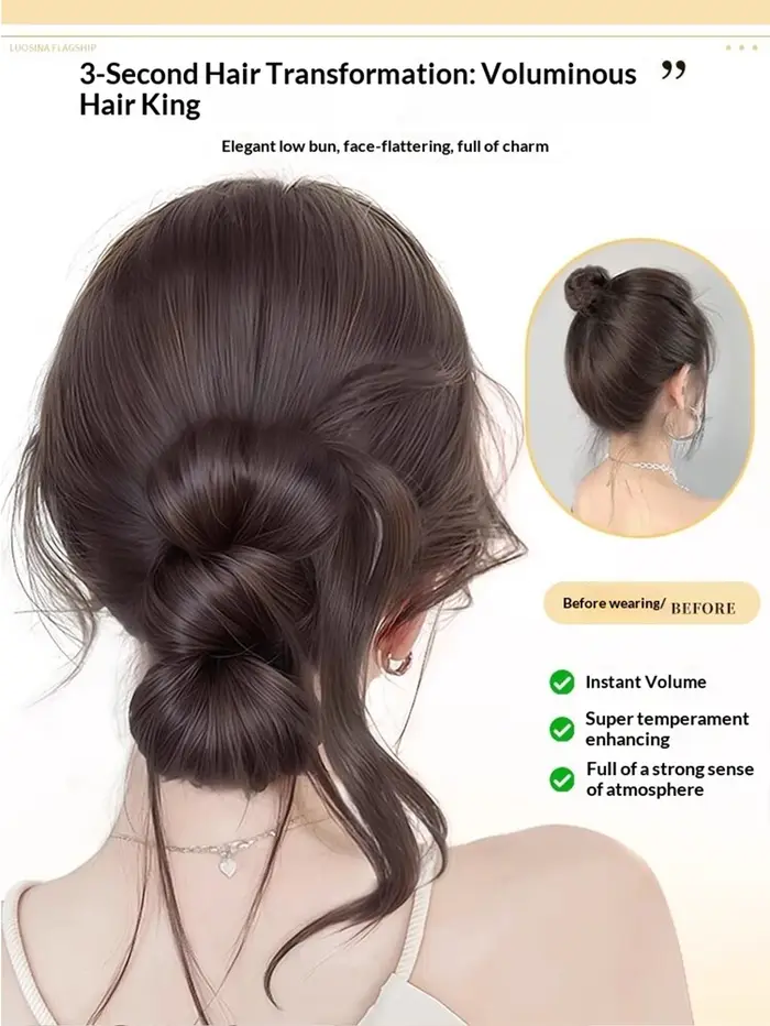 Extensions de cheveux synthétiques à clipser sur le côté