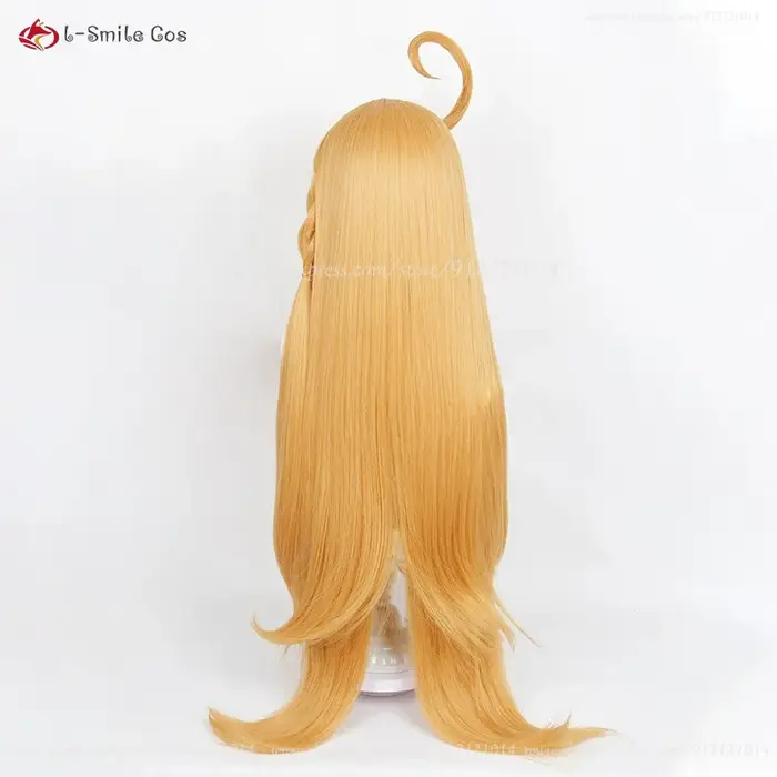 Escoffier Cosplay perruque 80 cm de Long jaune doré perruques