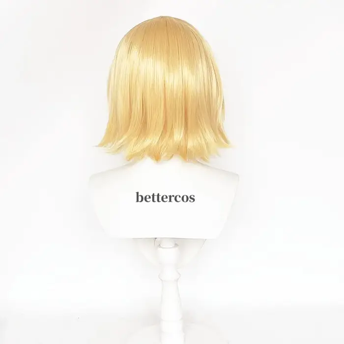 Perruque de Cosplay Blonde Courte de Haute Qualité