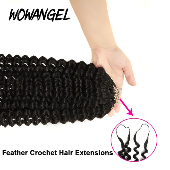 Extensions de cheveux humains au Crochet, cheveux humains bouclés et serrés, pré-séparés, sans nœuds