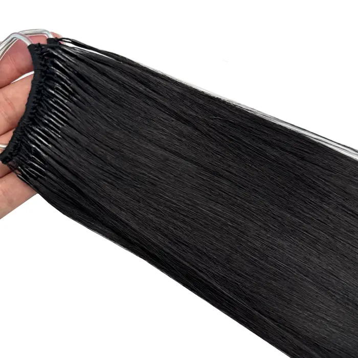 République de corée vente chaude Double ligne double pointe extension de cheveux à la kératine 8A qu