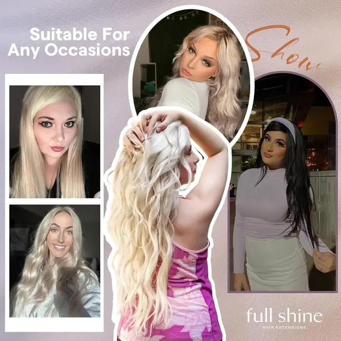 Injection Tape-in Extensions de cheveux 100%