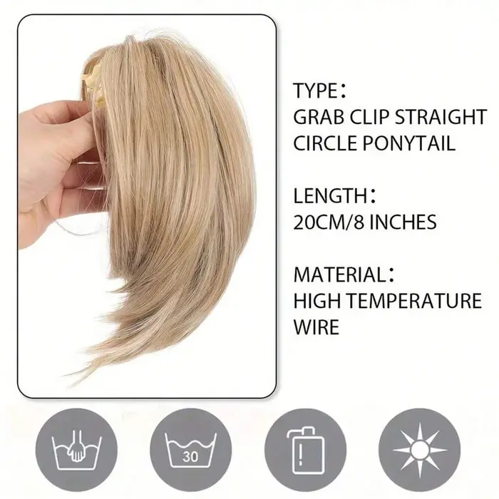 Chignon désordonné à griffes, postiches synthétiques pour femmes et filles, extensions de cheveux à clipser, chignon court et lisse, chignon à nouer