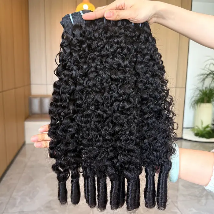 Extensions de cheveux humains bouclés birmans