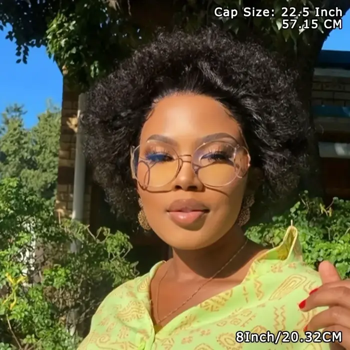 Perruque coupe lutin de densité 150%, cheveux humains vierges brésiliens, 13x4, Lace Front transparente, Afro, crépus et bouclés, Style Bob court