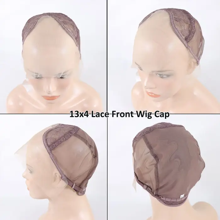 Bonnet de perruque Full Lace Transparent Suisse 360, Bonnets de perruque pour perruques exécutives, Filet de tissage en dentelle sans colle, Accessoires de casquette, 13x6