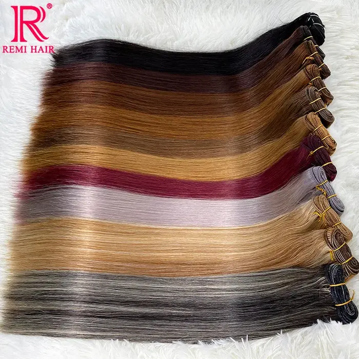 Extensions de cheveux naturels 100 % humains REMI pour femmes